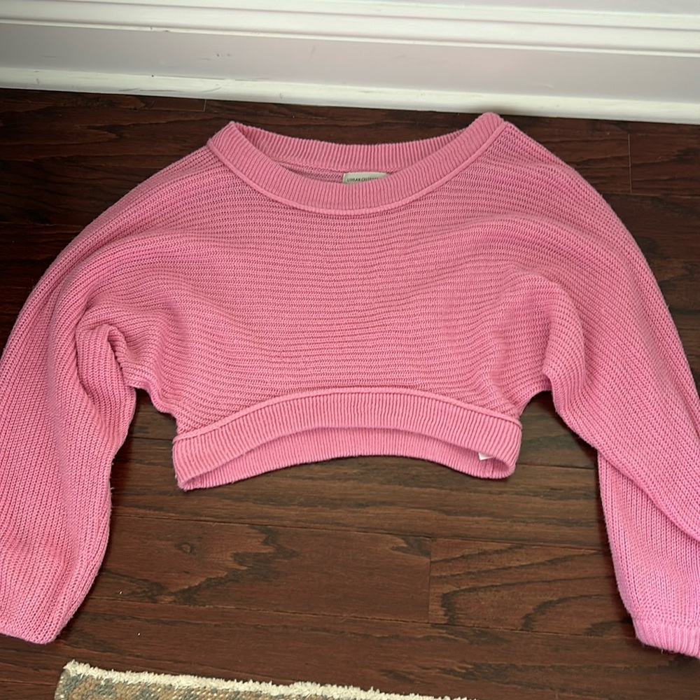 Pink Crop Sweater